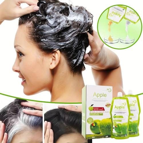 Apple Hair Color 96 Natural Black & Dark Brown Ammonnia Free
